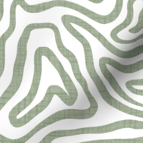 Eunoia - Calm flowing line - minimal modern abstract - large - Lichen