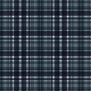 Peaceful Plaid Navy Aqua Teal Gray - Small