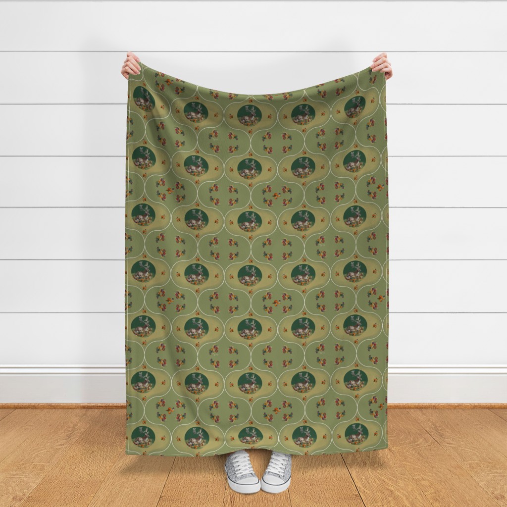 Throw blanket held up in front of a white shiplap wall
