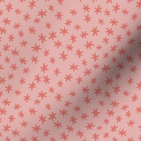Blush Pink clustered hand-drawn starburst scatter - modern retro - small