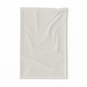 Small French Country light gray and white Vintage Floral Damask