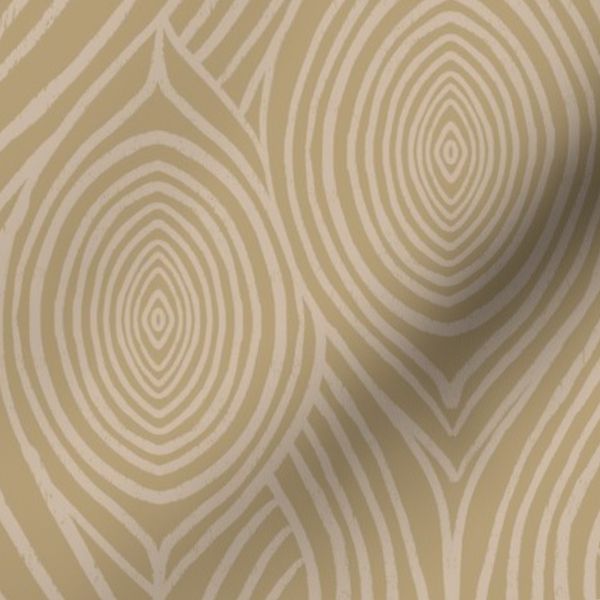 Misty Taupe Beige Abstract Organic Lines Modern Japandi Farmhouse - Large