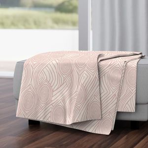 Mist Dusty Pink on Cream Abstract Organic Lines Modern Japandi Farmhouse L