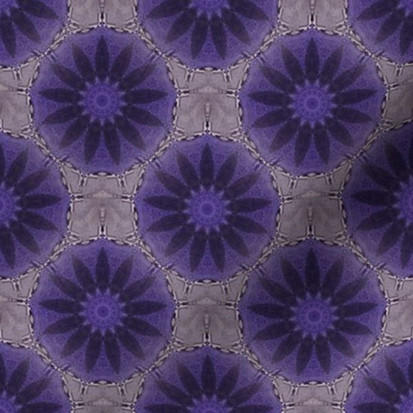 Bohemian Floral Mandala Pattern in Earthy Purple