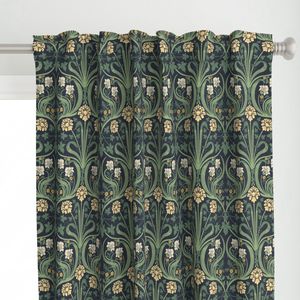 ( S ) Enchanted Forest Nouveau Flowers // Magical Woodland Botanical Print