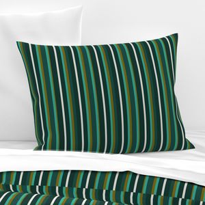 Emerald Green Gold Stripes - Minimal St. Patrick's Day Classic Geomtric