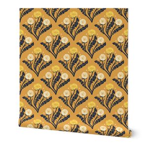 Dandelion Block Print - Marigold Medium