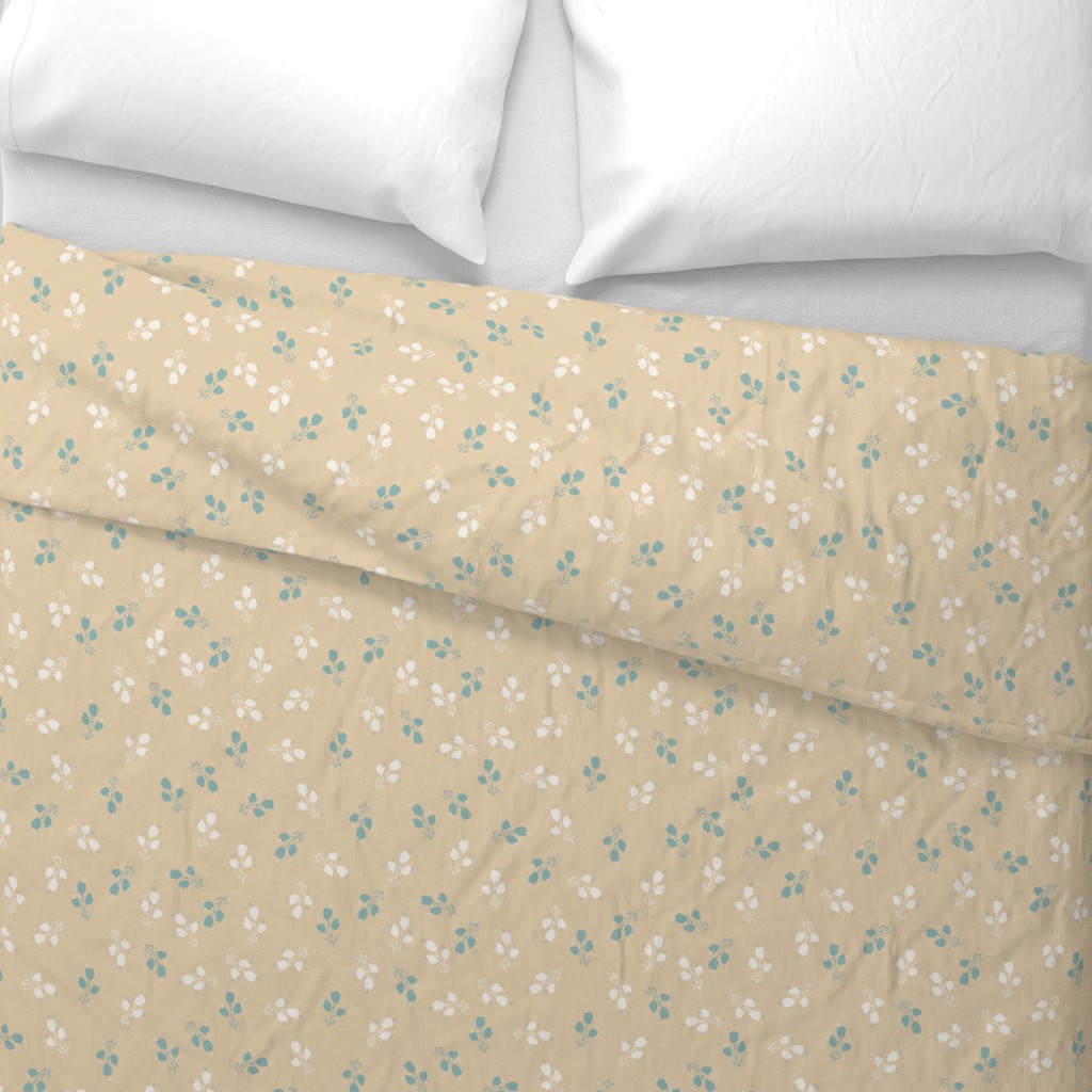 Top down Duvet Cover with a folded edge showing the design on the front and back