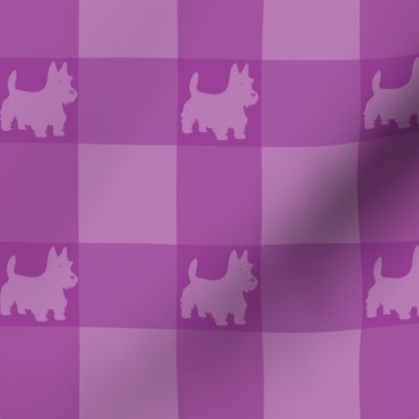 Special Gingham Purple Small Puppy