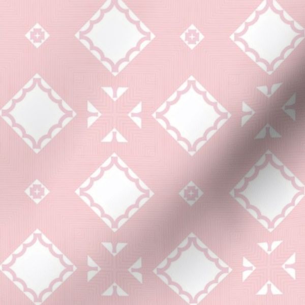 Blush Diamond Tile Nursery Fabric Soft Geometric Coordinate