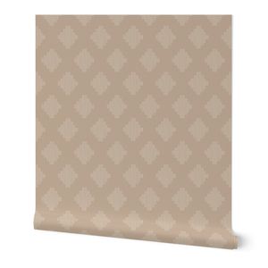 Timeless geometric diamond simple cottage upholstery co-ordinate warm beige