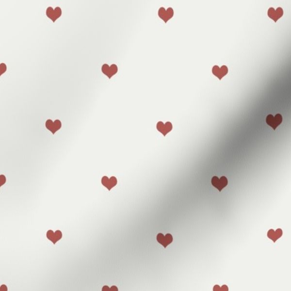 Tiny Red Hearts Small Scale Fabric Valentines Day