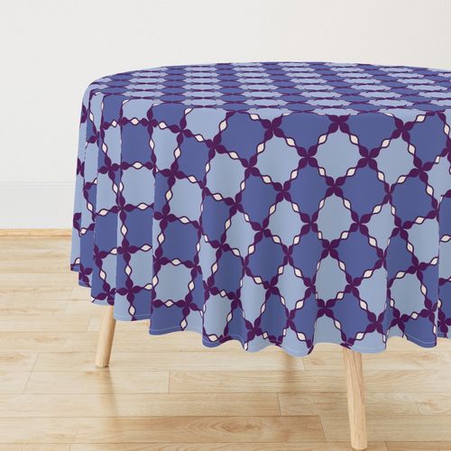 Mid Century Modern Geometric - Blue Purple