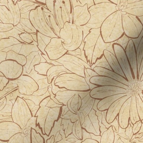 (L) Sketch Flower - Earthy Tone