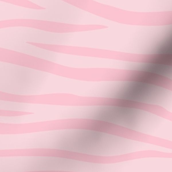 Tiger stripes Girly Pastel Pink Cartoon Horizontal Hand Drawn Lines
