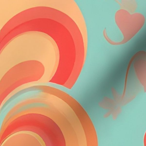 Retro Groovy Hearts LGBTQ-Inclusive Valentine