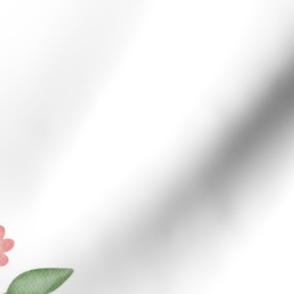 Delicate Pink Blossoms - Large Scale - White Background