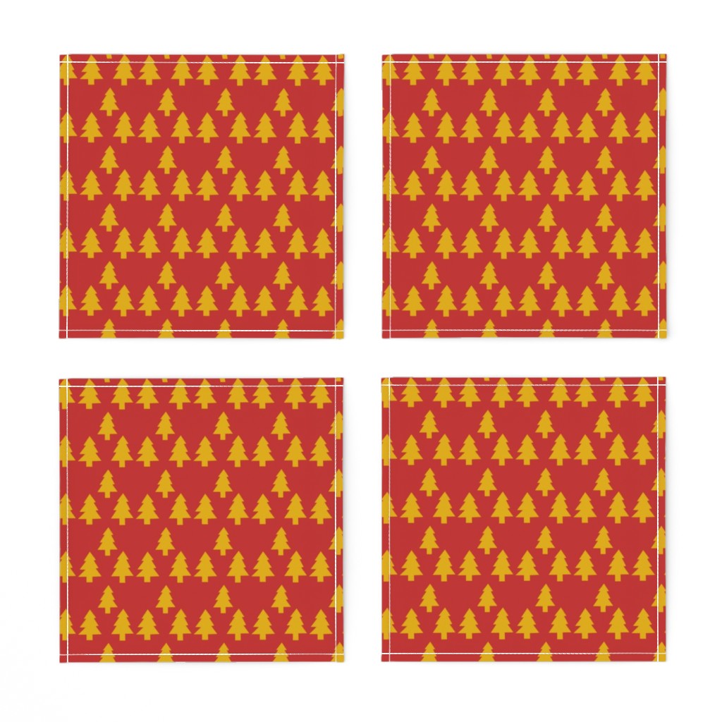 Top down of four unfolded Cocktail Napkins arranged in a grid showing the printed design