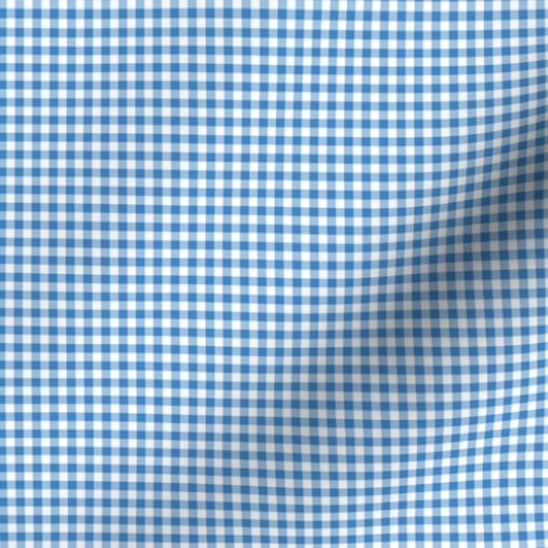 Circus light blue and white 1/8" gingham