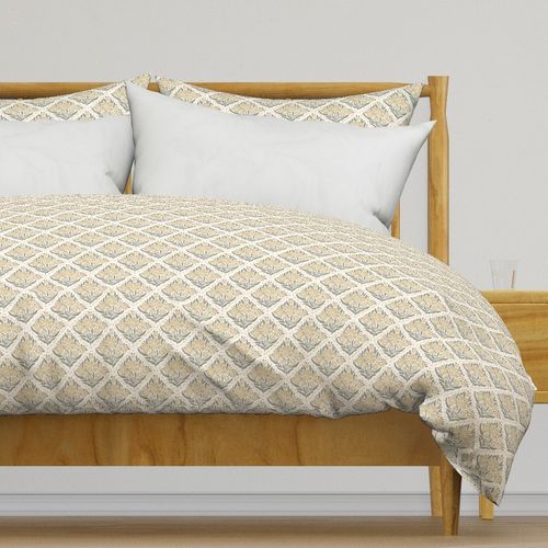 Cottagecore Heirloom Floral Damask in Soft Neutrals