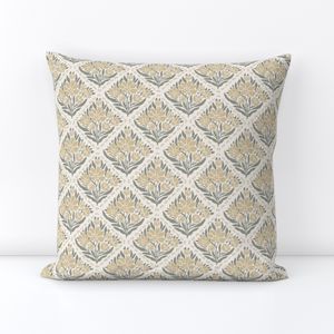 Cottagecore Heirloom Floral Damask in Soft Neutrals