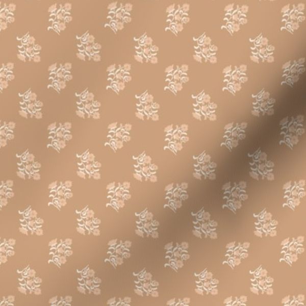 Soft Peach Daisy Bouquet on Soft Caramel/ Cottagecore Floral- Small