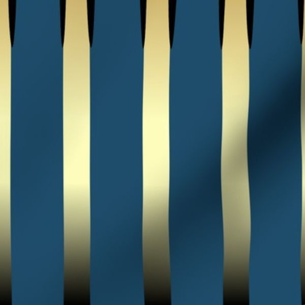 Midnight Blue & Gold Gradient Stripe Pattern - Modern Seamless Design