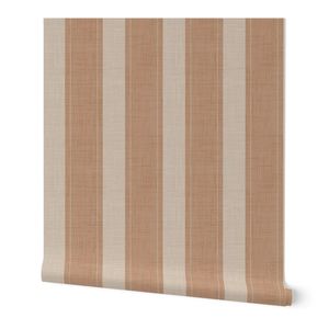 (L) Cinnamon Brown Beige Stripe Texture Chocolate Golden Copper Chestnut