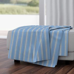 Dotted Stripes Coastal Cottage Seaside Ocean Serene Calm Soft Denim Blue M