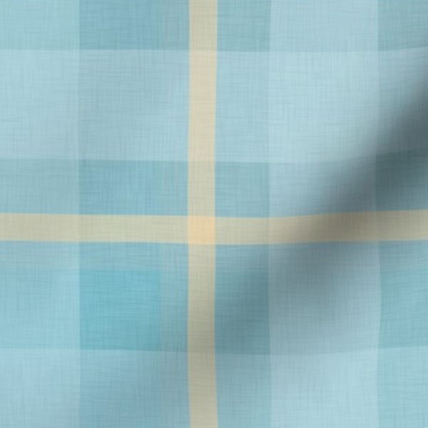 Structured Prairie Plaid Soft Azure and Oat L