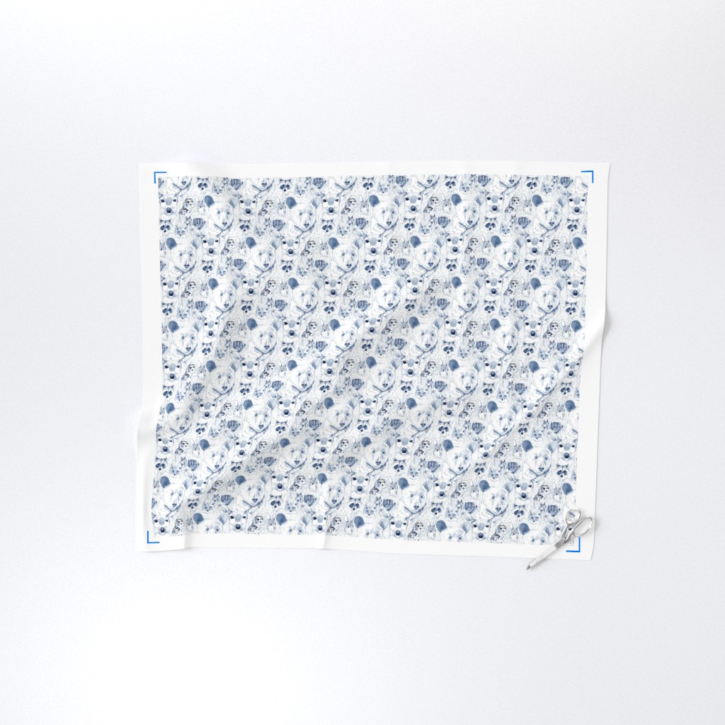 Yard of fabric with selvedge and sewing shears