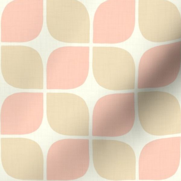 Pastel Rose Gold Mid Mod Square Star Tiles Preppy Southwestern Boho / Small