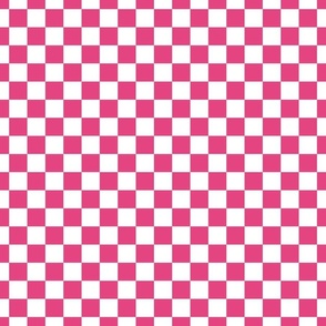 Deep Pink Checkered Small