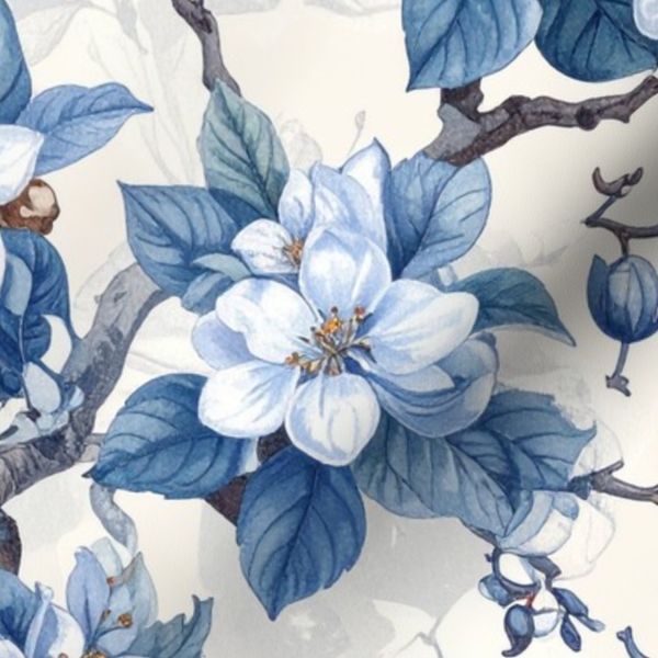Bluebirds in Blossoms