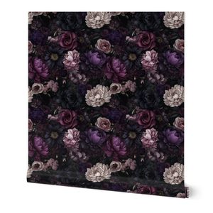 Purple Dark Moody Floral