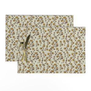 Vintage Prairie Buttercups Floral