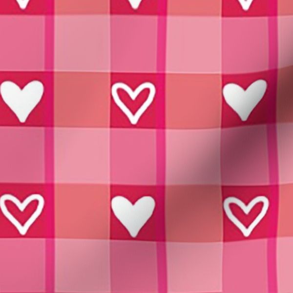 Valentine's Day Plaid Pink