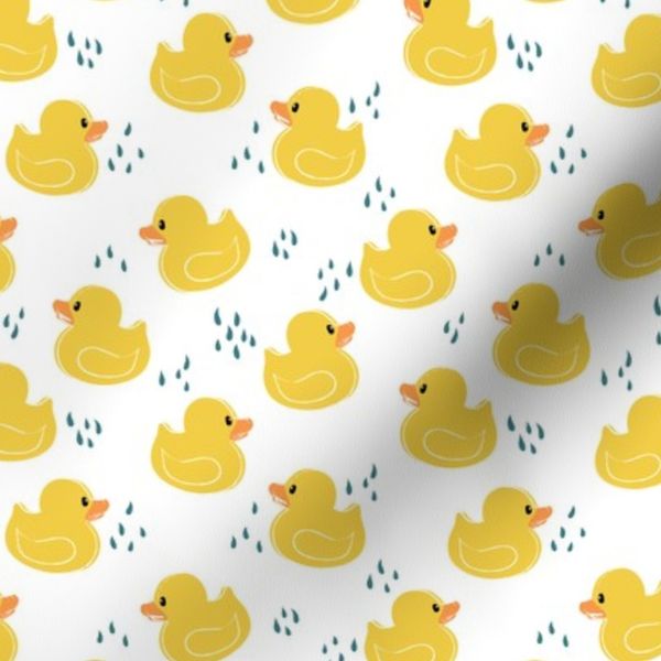 Yellow Rubber Duck on White