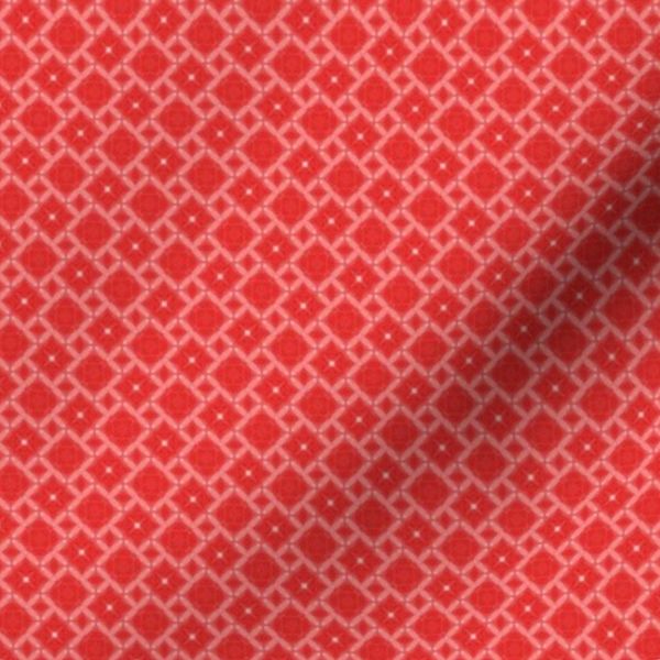 Diamond Cross Weave Geometric Pattern - Watermelon