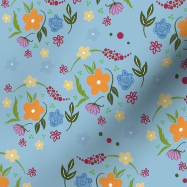 Wildflower Ramble - Sky Blue
