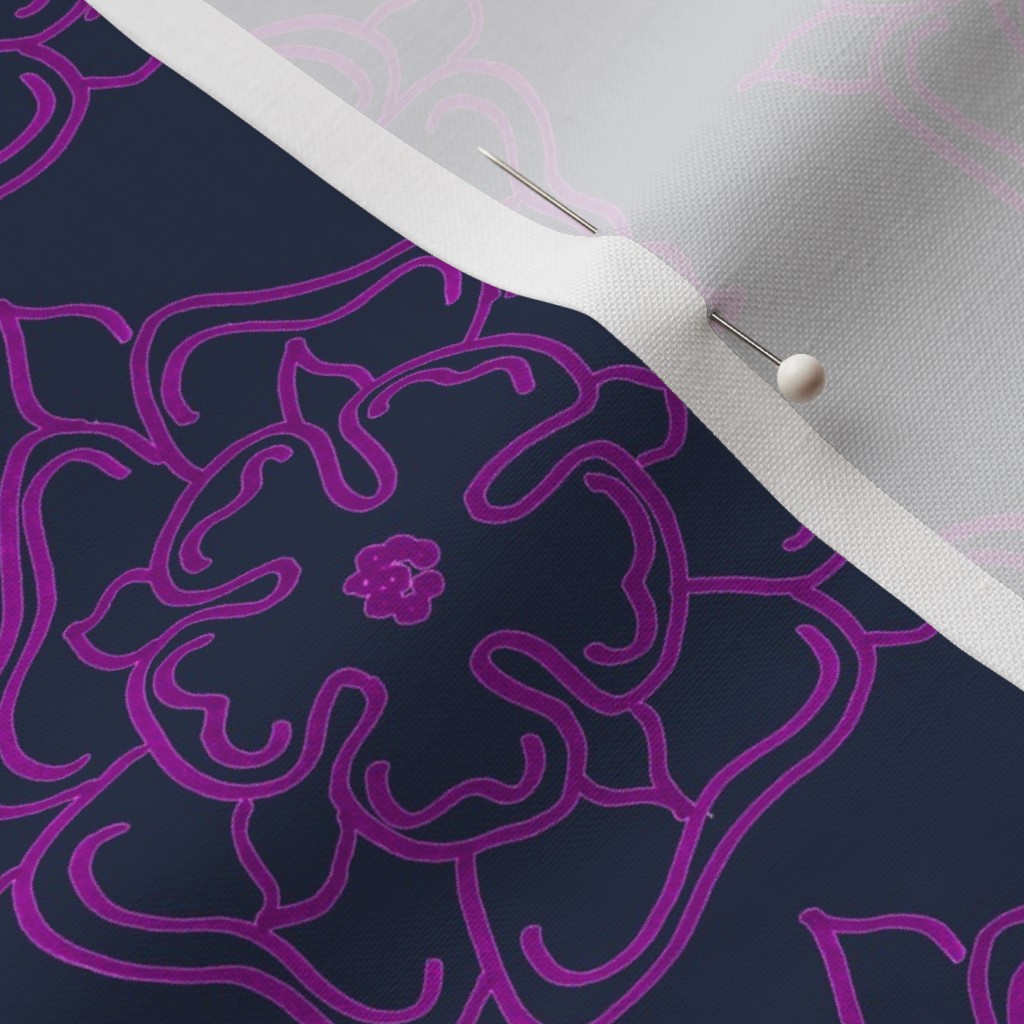 Close up of Petal Signature Cotton fabric with a sewing pin