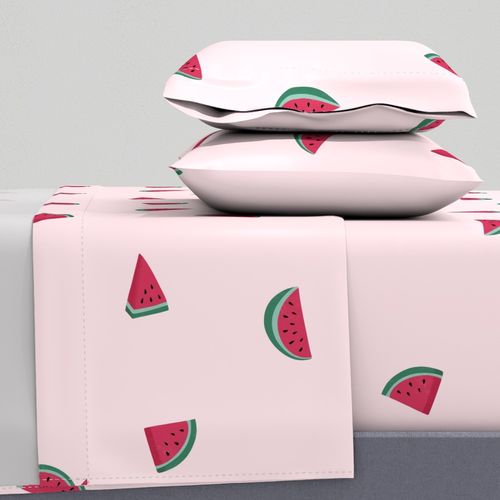 Medium - Playful Tossed Watermelons - Soft Pink