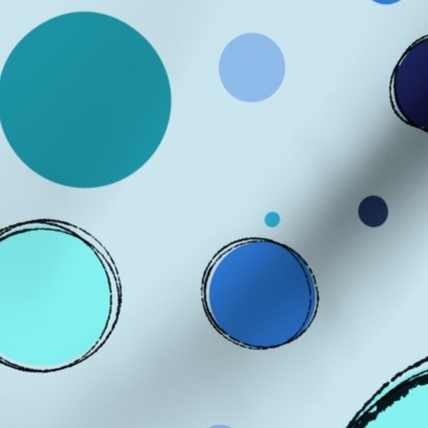 Playful Organic Dot Pattern Blue Large