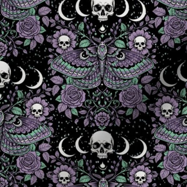 Skull And Moth Repeat XL -19