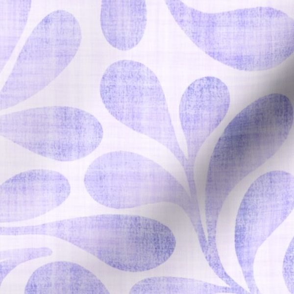 Hand-drawn Organic Flowing Abstract Foliage Botanical Lavender Blue (L)