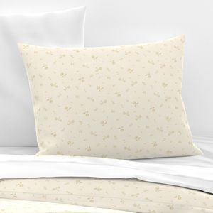 Oat Cream White Tossed Ditsy Romantic Vintage Floral Linen Country Cottage