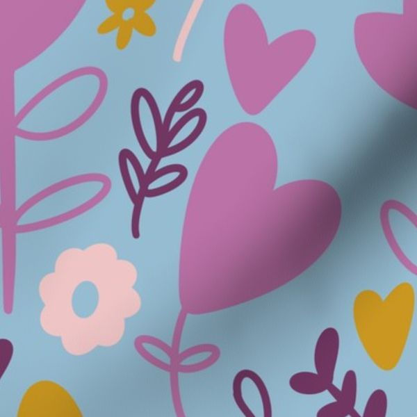DitsyFloralSkyBlue