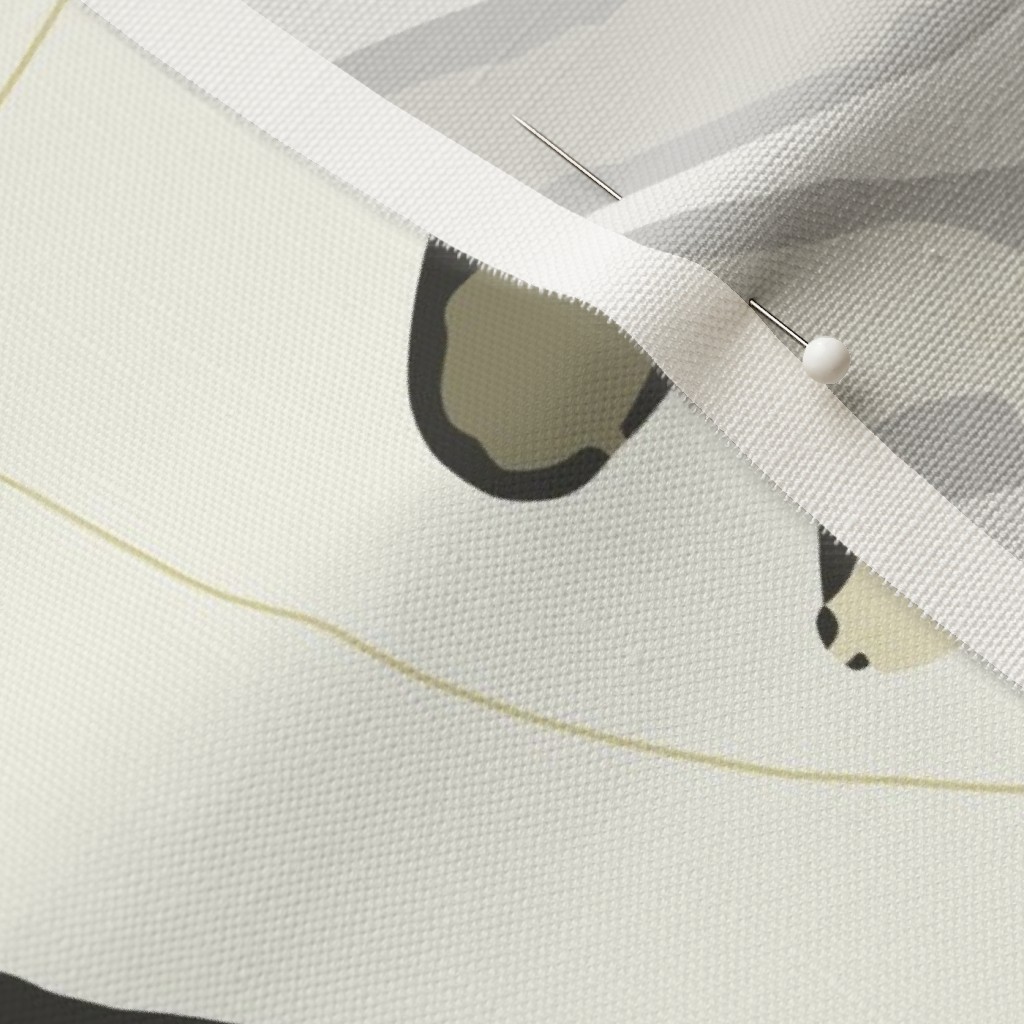 Close up of Linen Cotton Canvas fabric with a sewing pin