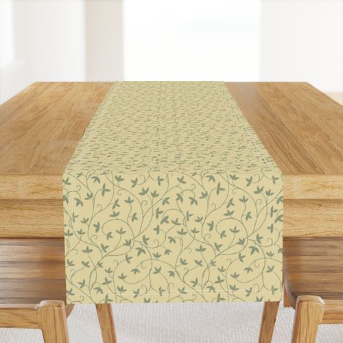 Swirling decorative vines -- Cream Beige and Sage -- small