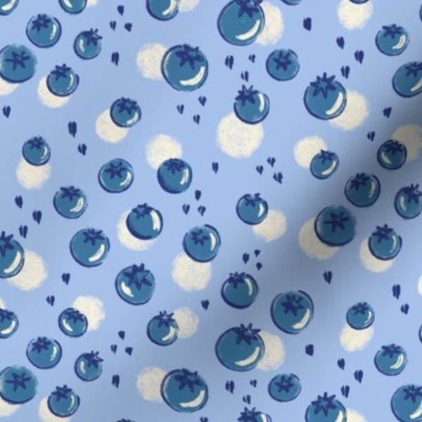 Blueberries - Countryside - Farmer's Market - Fruits - Fruit Dots - Blue